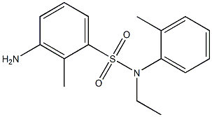 3-amino-N-ethyl-2-methyl-N-(2-methylphenyl)benzene-1-sulfonamide 结构式