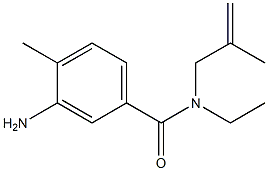 3-amino-N-ethyl-4-methyl-N-(2-methylprop-2-enyl)benzamide 结构式