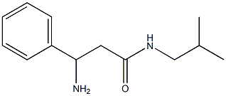 3-amino-N-isobutyl-3-phenylpropanamide 结构式