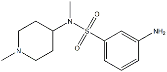 3-amino-N-methyl-N-(1-methylpiperidin-4-yl)benzenesulfonamide 结构式