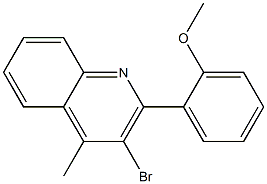 3-bromo-2-(2-methoxyphenyl)-4-methylquinoline 结构式