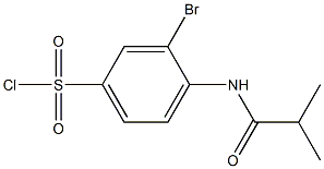 3-bromo-4-(2-methylpropanamido)benzene-1-sulfonyl chloride 结构式