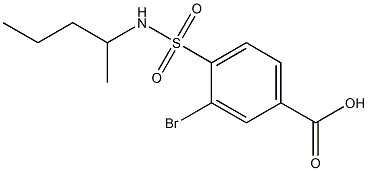 3-bromo-4-(pentan-2-ylsulfamoyl)benzoic acid 结构式
