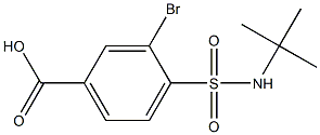 3-bromo-4-(tert-butylsulfamoyl)benzoic acid 结构式