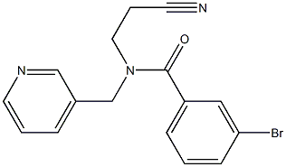 3-bromo-N-(2-cyanoethyl)-N-(pyridin-3-ylmethyl)benzamide 结构式