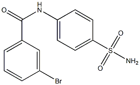3-bromo-N-(4-sulfamoylphenyl)benzamide 结构式