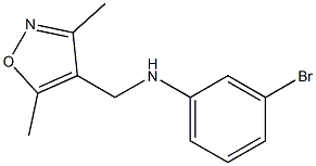 3-bromo-N-[(3,5-dimethyl-1,2-oxazol-4-yl)methyl]aniline 结构式