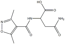 3-carbamoyl-2-[(3,5-dimethyl-1,2-oxazol-4-yl)formamido]propanoic acid 结构式