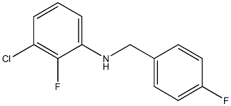 3-chloro-2-fluoro-N-[(4-fluorophenyl)methyl]aniline 结构式
