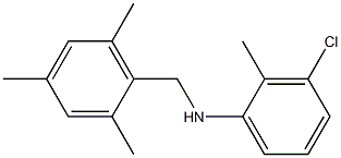 3-chloro-2-methyl-N-[(2,4,6-trimethylphenyl)methyl]aniline 结构式