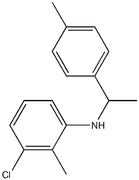 3-chloro-2-methyl-N-[1-(4-methylphenyl)ethyl]aniline 结构式