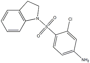 3-chloro-4-(2,3-dihydro-1H-indole-1-sulfonyl)aniline 结构式