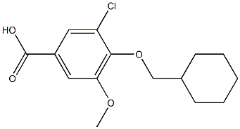 3-chloro-4-(cyclohexylmethoxy)-5-methoxybenzoic acid 结构式
