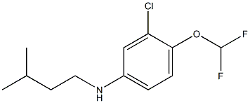 3-chloro-4-(difluoromethoxy)-N-(3-methylbutyl)aniline 结构式
