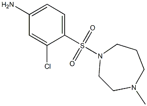 3-chloro-4-[(4-methyl-1,4-diazepane-1-)sulfonyl]aniline 结构式