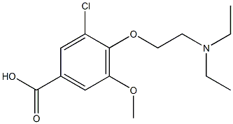 3-chloro-4-[2-(diethylamino)ethoxy]-5-methoxybenzoic acid 结构式
