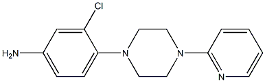 3-chloro-4-[4-(pyridin-2-yl)piperazin-1-yl]aniline 结构式