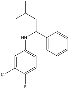 3-chloro-4-fluoro-N-(3-methyl-1-phenylbutyl)aniline 结构式