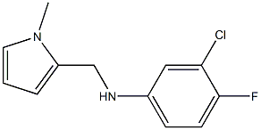 3-chloro-4-fluoro-N-[(1-methyl-1H-pyrrol-2-yl)methyl]aniline 结构式