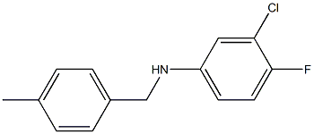 3-chloro-4-fluoro-N-[(4-methylphenyl)methyl]aniline 结构式