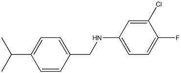 3-chloro-4-fluoro-N-{[4-(propan-2-yl)phenyl]methyl}aniline 结构式