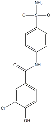 3-chloro-4-hydroxy-N-(4-sulfamoylphenyl)benzamide 结构式