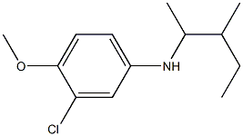 3-chloro-4-methoxy-N-(3-methylpentan-2-yl)aniline 结构式