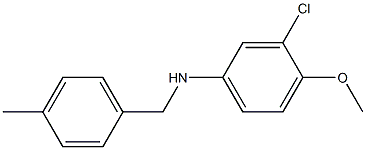 3-chloro-4-methoxy-N-[(4-methylphenyl)methyl]aniline 结构式