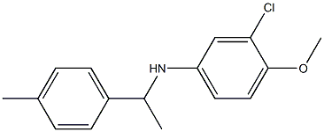 3-chloro-4-methoxy-N-[1-(4-methylphenyl)ethyl]aniline 结构式