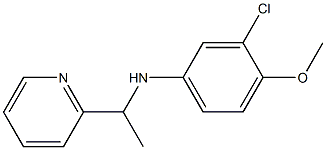 3-chloro-4-methoxy-N-[1-(pyridin-2-yl)ethyl]aniline 结构式