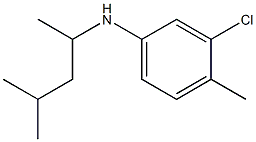 3-chloro-4-methyl-N-(4-methylpentan-2-yl)aniline 结构式