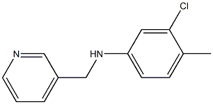 3-chloro-4-methyl-N-(pyridin-3-ylmethyl)aniline 结构式