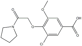 3-chloro-5-methoxy-4-[2-oxo-2-(pyrrolidin-1-yl)ethoxy]benzoic acid 结构式