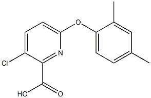 3-chloro-6-(2,4-dimethylphenoxy)pyridine-2-carboxylic acid 结构式