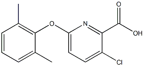 3-chloro-6-(2,6-dimethylphenoxy)pyridine-2-carboxylic acid 结构式