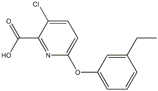 3-chloro-6-(3-ethylphenoxy)pyridine-2-carboxylic acid 结构式