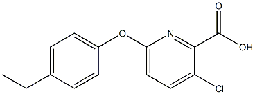 3-chloro-6-(4-ethylphenoxy)pyridine-2-carboxylic acid 结构式