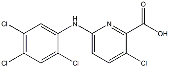 3-chloro-6-[(2,4,5-trichlorophenyl)amino]pyridine-2-carboxylic acid 结构式