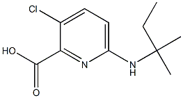 3-chloro-6-[(2-methylbutan-2-yl)amino]pyridine-2-carboxylic acid 结构式