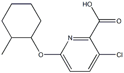 3-chloro-6-[(2-methylcyclohexyl)oxy]pyridine-2-carboxylic acid 结构式