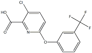 3-chloro-6-[3-(trifluoromethyl)phenoxy]pyridine-2-carboxylic acid 结构式