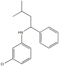 3-chloro-N-(3-methyl-1-phenylbutyl)aniline 结构式