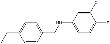 3-chloro-N-[(4-ethylphenyl)methyl]-4-fluoroaniline 结构式