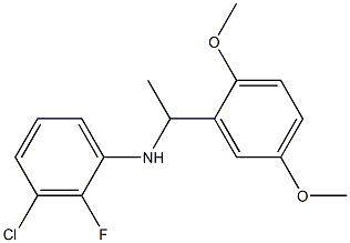 3-chloro-N-[1-(2,5-dimethoxyphenyl)ethyl]-2-fluoroaniline 结构式