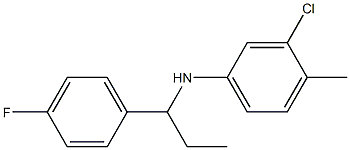 3-chloro-N-[1-(4-fluorophenyl)propyl]-4-methylaniline 结构式