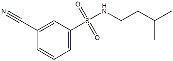 3-cyano-N-(3-methylbutyl)benzenesulfonamide 结构式