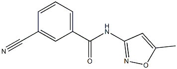 3-cyano-N-(5-methylisoxazol-3-yl)benzamide 结构式