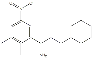 3-cyclohexyl-1-(2,3-dimethyl-5-nitrophenyl)propan-1-amine 结构式