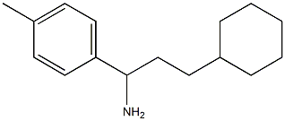 3-cyclohexyl-1-(4-methylphenyl)propan-1-amine 结构式