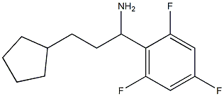 3-cyclopentyl-1-(2,4,6-trifluorophenyl)propan-1-amine 结构式